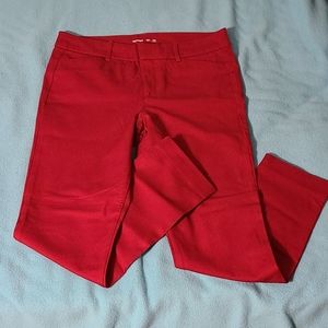 Red Old Navy ankle pants